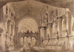 Set design for Act II of a performance of the opera 